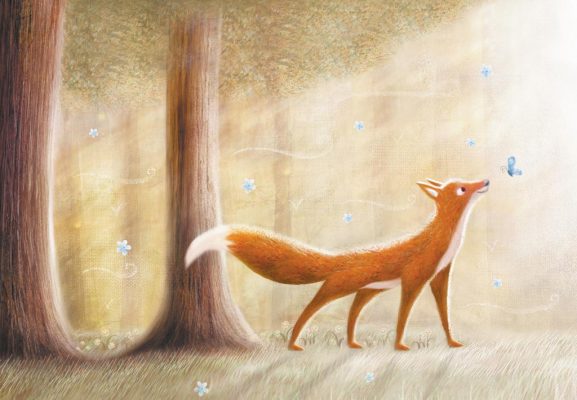 Fox illustration by PS Brooks for book