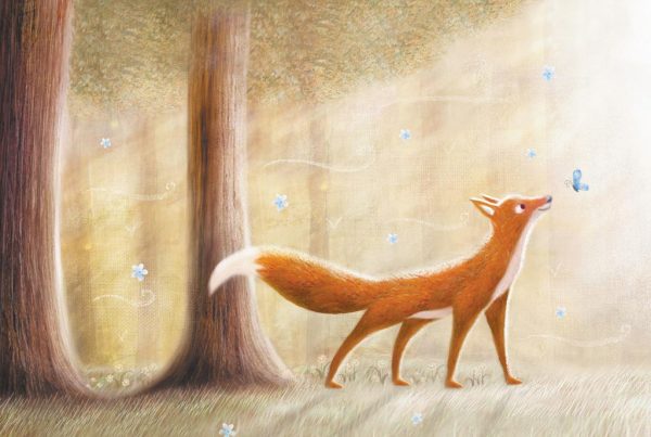 Fox illustration by PS Brooks for book